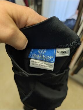 Ovation Black Equestrian Breeches - MD (28)